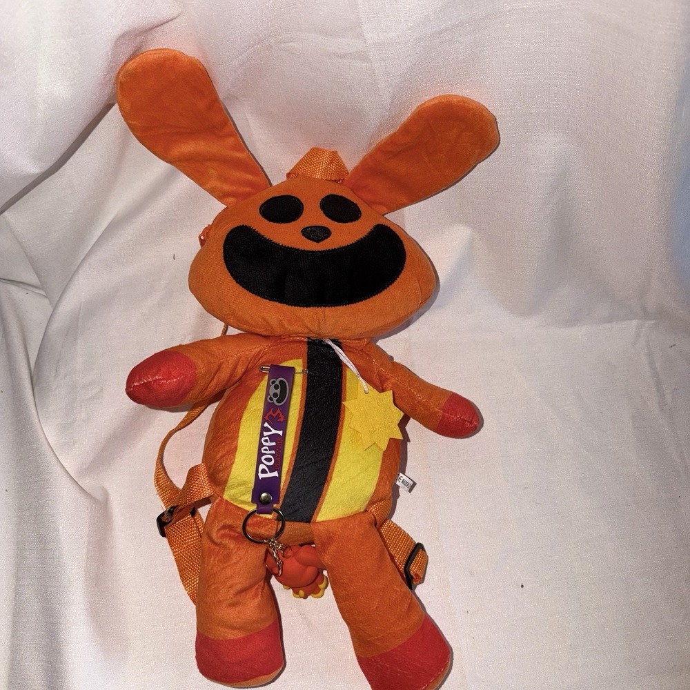 Poppy Playtime DogDay Plush Backpack Dog Orange Smiling Critter Stuffed Monster